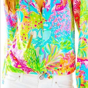 Lilly Pulitzer Elsa Top in Lovers Coral size XL